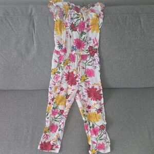 Old Navy Floral Girls Jumpsuit Size 8